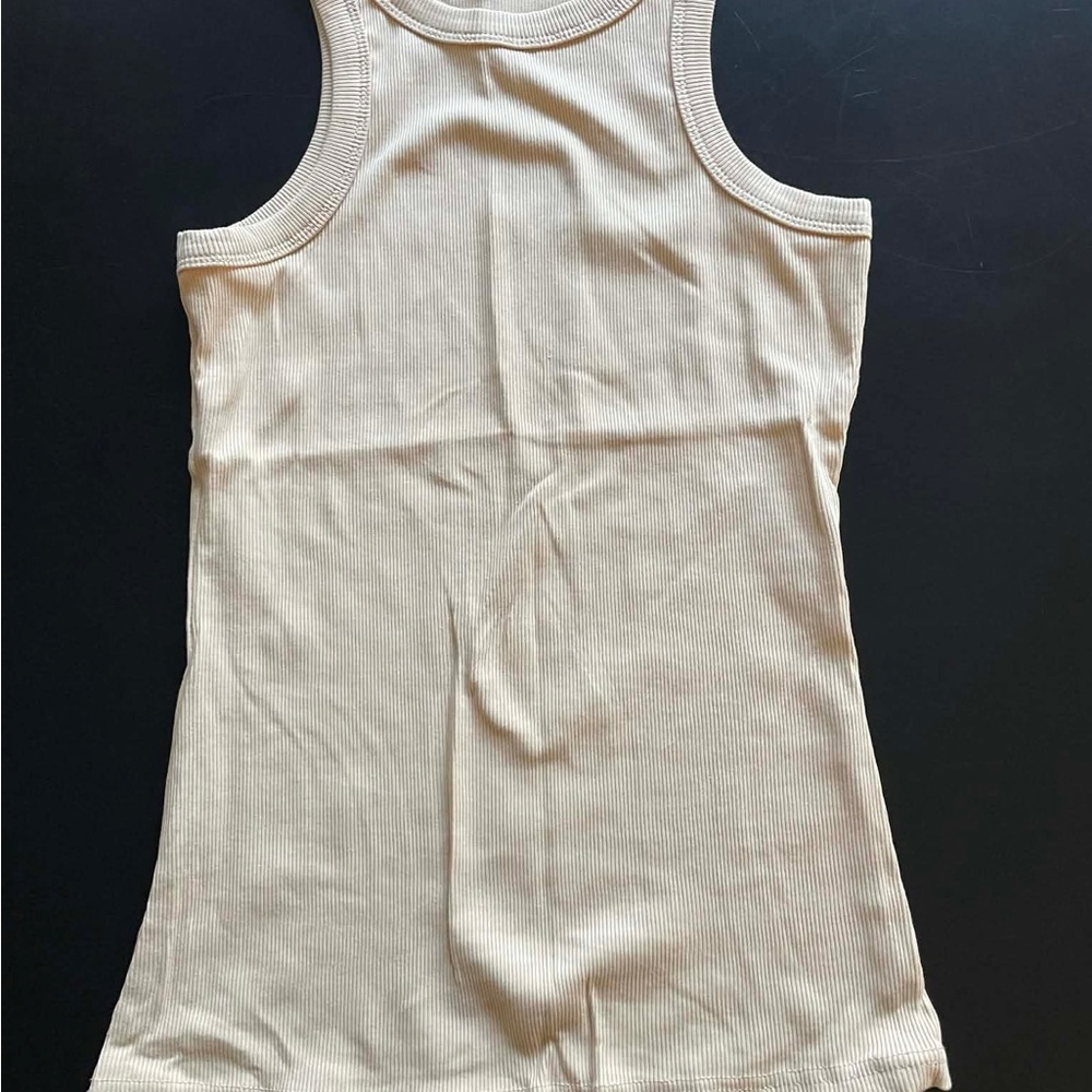 Ribbed Tank Top in Cream